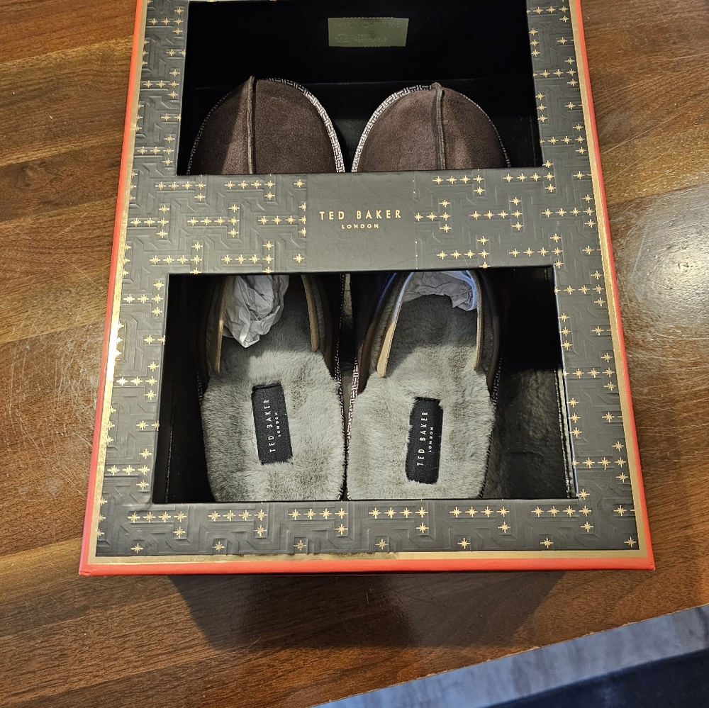 Ted Baker London slippers size 10 men's new in box NWT